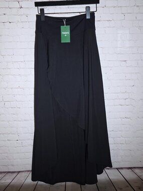 NWT Halara Breezeful™ 2-in-1 High-Low Ruffle Maxi Skirt - Black size Small